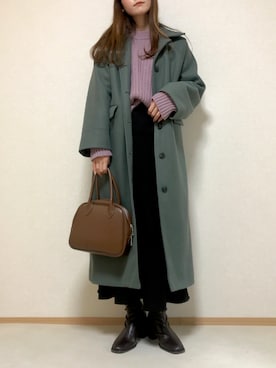 「DHOLIC（ディーホリック）のアイテム（ダウンジャケット/コート）」を使った、naochiさん（レディース・162cm）の冬コーディネート