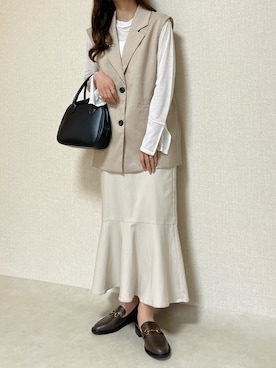 「miette（ミエット）のアイテム（ジャケット/アウター）」を使った、naochiさん（骨格ウェーブ・レディース・162cm）の春コーディネート