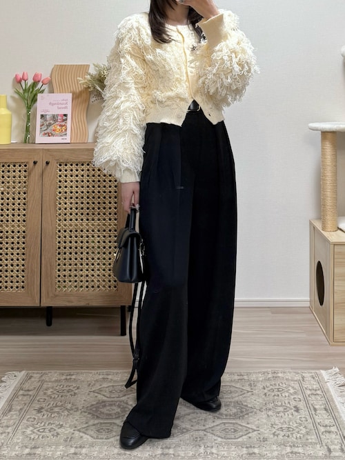 セール】ループフリンジ2wayニット（カーディガン/ボレロ）｜tiptop