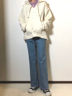 「SLOBE IENA（スローブイエナ）のアイテム（アクセサリー）」を使った、宇佐美 彩さん（レディース・163cm）の冬コーディネート