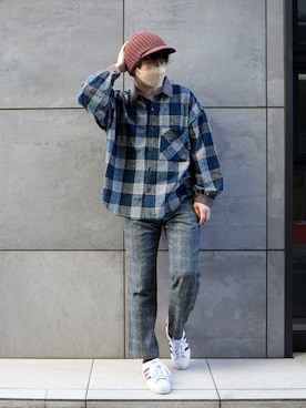 「URBAN RESEARCH Sonny Label（アーバンリサーチサニーレーベル）のアイテム（スラックス）」を使った、KAMEKINGさん（メンズ・171cm）の秋コーディネート