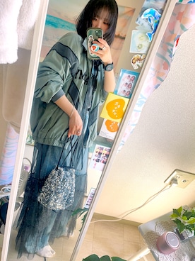 「WAIPER.inc（ワイパーインク）のアイテム（ジャケット/アウター）」を使った、akipomさん（レディース・158cm）の春コーディネート