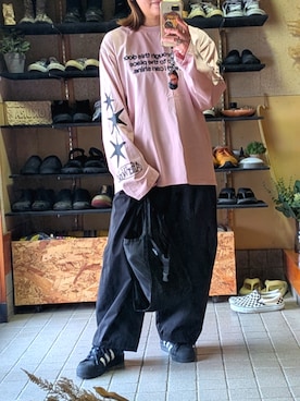 「Auntie Rosa Holiday（アンティローザホリデー）のアイテム」を使った、anさん（レディース・152cm）の秋コーディネート