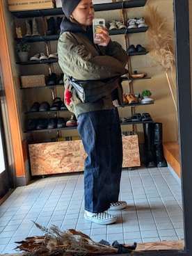 「Auntie Rosa Holiday（アンティローザホリデー）のアイテム」を使った、anさん（レディース・152cm）の冬コーディネート