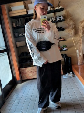 「Auntie Rosa Holiday（アンティローザホリデー）のアイテム」を使った、anさん（レディース・152cm）の春コーディネート