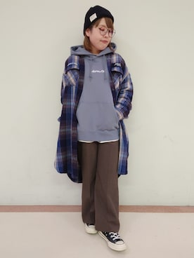 「ファッションの力を信じよう」｜「アイテム（シャツワンピース）」を使った、sakiさん（レディース・147cm）の秋コーディネート