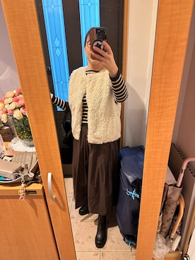 「IENA（イエナ）のアイテム（トートバッグ）」を使った、まろんさん（レディース・160cm）の秋コーディネート