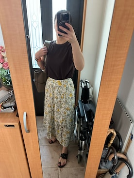 「FRAMeWORK（フレームワーク）のアイテム（スカート）」を使った、まろんさん（レディース・160cm）の夏コーディネート