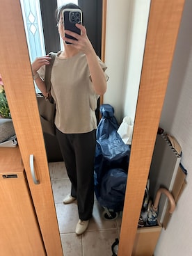 「IENA（イエナ）のアイテム（スラックス）」を使った、まろんさん（レディース・160cm）の夏コーディネート