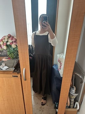 「IENA（イエナ）のアイテム（トートバッグ）」を使った、まろんさん（レディース・160cm）の夏コーディネート