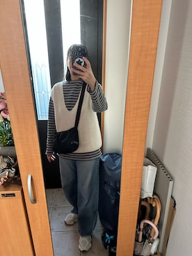 「アイテム（ベスト）」を使った、まろんさん（レディース・160cm）の冬コーディネート