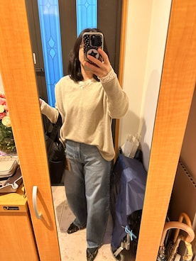 「IENA（イエナ）のアイテム（ニット/セーター）」を使った、まろんさん（レディース・160cm）の冬コーディネート