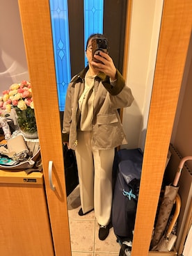 「IENA（イエナ）のアイテム（トートバッグ）」を使った、まろんさん（レディース・160cm）の秋コーディネート