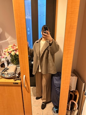 「ワントーンコーデ」｜まろんさん（レディース・160cm）の冬コーディネート