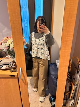 「IENA（イエナ）のアイテム（パンツ）」を使った、まろんさん（レディース・160cm）の春コーディネート