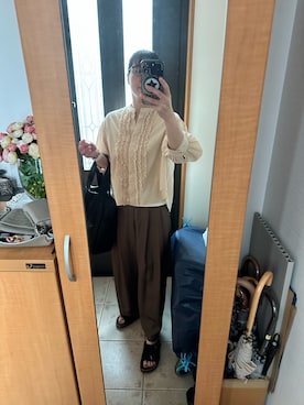 「IENA（イエナ）のアイテム（パンツ）」を使った、まろんさん（レディース・160cm）の夏コーディネート
