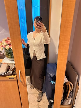 「IENA（イエナ）のアイテム（トートバッグ）」を使った、まろんさん（レディース・160cm）の秋コーディネート