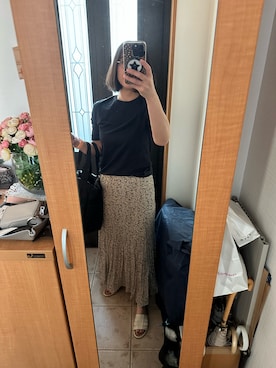 「IENA（イエナ）のアイテム（トートバッグ）」を使った、まろんさん（レディース・160cm）の夏コーディネート