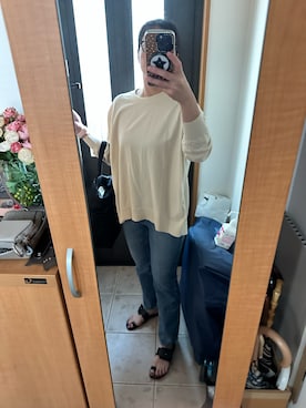 「IENA（イエナ）のアイテム（トートバッグ）」を使った、まろんさん（レディース・160cm）の春コーディネート