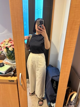 「CELINE（セリーヌ）のアイテム（ショルダーバッグ）」を使った、まろんさん（レディース・160cm）の夏コーディネート