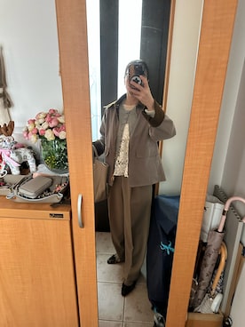 「IENA（イエナ）のクロシェタンク（ニット/セーター）」を使った、まろんさん（レディース・160cm）の秋コーディネート