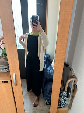 「IENA（イエナ）の【ATON/エイトン】FRESCA SINGLE JERSEY TANK TOP / タンクトップ（タンクトップ）」を使った、まろんさん（レディース・160cm）の夏コーディネート