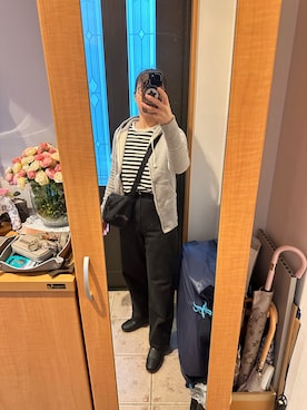 「IENA（イエナ）のアイテム（デニムパンツ）」を使った、まろんさん（レディース・160cm）の秋コーディネート