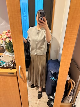 「IENA（イエナ）のアイテム（トートバッグ）」を使った、まろんさん（レディース・160cm）の秋コーディネート