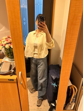 「IENA（イエナ）のアイテム（トートバッグ）」を使った、まろんさん（レディース・160cm）の秋コーディネート