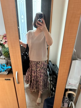 「IENA（イエナ）のアイテム（トートバッグ）」を使った、まろんさん（レディース・160cm）の夏コーディネート