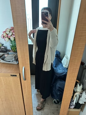 「IENA（イエナ）の【ATON/エイトン】FRESCA SINGLE JERSEY TANK TOP / タンクトップ（タンクトップ）」を使った、まろんさん（レディース・160cm）の秋コーディネート