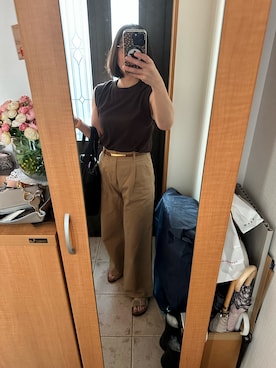 「IENA（イエナ）のアイテム（トートバッグ）」を使った、まろんさん（レディース・160cm）の夏コーディネート