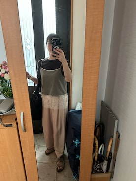 「FRAMeWORK（フレームワーク）のアイテム（シューズ）」を使った、まろんさん（レディース・160cm）の夏コーディネート
