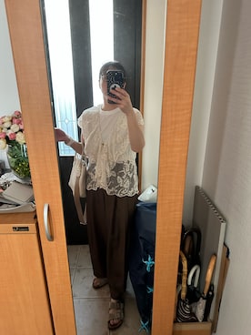 「FRAMeWORK（フレームワーク）のアイテム」を使った、まろんさん（レディース・160cm）の夏コーディネート