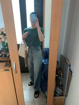 「フレアデニム」｜まろんさん（レディース・160cm）の夏コーディネート