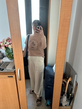 「IENA（イエナ）のアイテム（パンツ）」を使った、まろんさん（レディース・160cm）の夏コーディネート