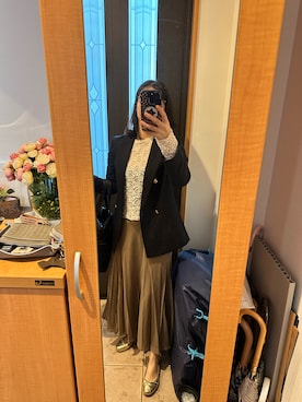 「IENA（イエナ）のアイテム（ジャケット/アウター）」を使った、まろんさん（レディース・160cm）の春コーディネート