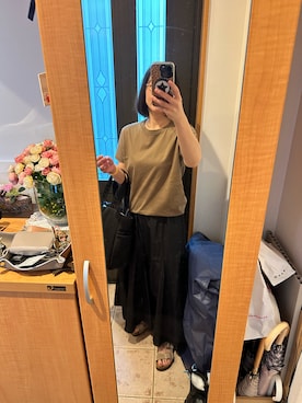 「IENA（イエナ）のアイテム（トートバッグ）」を使った、まろんさん（レディース・160cm）の夏コーディネート