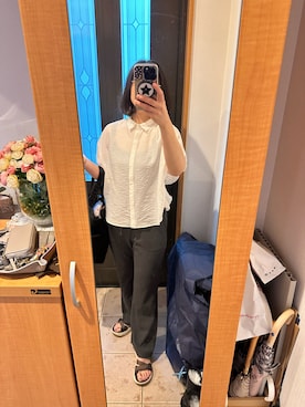 「CELINE（セリーヌ）のアイテム（ショルダーバッグ）」を使った、まろんさん（レディース・160cm）の夏コーディネート