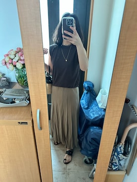 「IENA（イエナ）の【CORSO ROMA 9/コルソローマノーヴェ】FLAT SANDALS / サンダル（サンダル）」を使った、まろんさん（レディース・160cm）の夏コーディネート