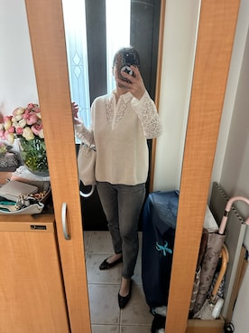 「アイテム（バレエシューズ）」を使った、まろんさん（レディース・160cm）の秋コーディネート