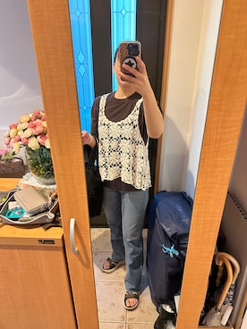 「IENA（イエナ）のアイテム（トートバッグ）」を使った、まろんさん（レディース・160cm）の秋コーディネート