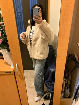 「plage（プラージュ）のアイテム（ブルゾン）」を使った、まろんさん（レディース・160cm）の冬コーディネート