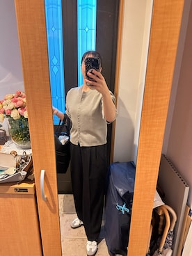 「IENA（イエナ）のアイテム（トートバッグ）」を使った、まろんさん（レディース・160cm）の秋コーディネート