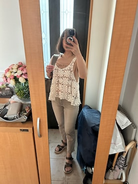 「CELINE（セリーヌ）のアイテム（ショルダーバッグ）」を使った、まろんさん（レディース・160cm）の夏コーディネート