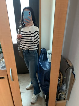 「WOOLRICH（ウールリッチ）のアイテム（ブルゾン）」を使った、まろんさん（レディース・160cm）の春コーディネート