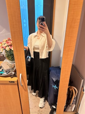 「IENA（イエナ）のアイテム（トートバッグ）」を使った、まろんさん（レディース・160cm）の秋コーディネート