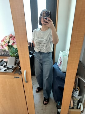 「IENA（イエナ）のアイテム（トートバッグ）」を使った、まろんさん（レディース・160cm）の夏コーディネート