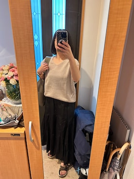 「CELINE（セリーヌ）のアイテム（ショルダーバッグ）」を使った、まろんさん（レディース・160cm）の夏コーディネート