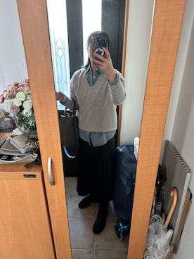 「FRAMeWORK（フレームワーク）のアイテム（トップス）」を使った、まろんさん（レディース・160cm）の冬コーディネート